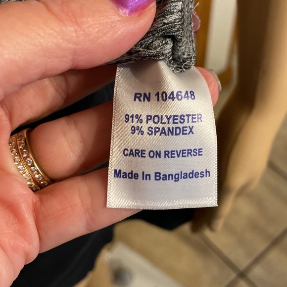 Wake Forest University- heather gray v neck tank with keyhole & crisscross back - Picture 8 of 9